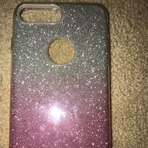 IPhone 7 Plus glitter hybrid case (Used)